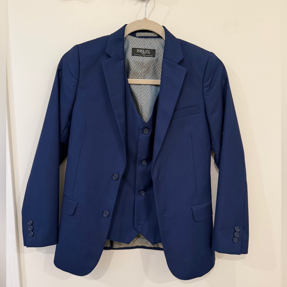 Kids Navy Blazer and Vest Set - Big Kids size US 14
